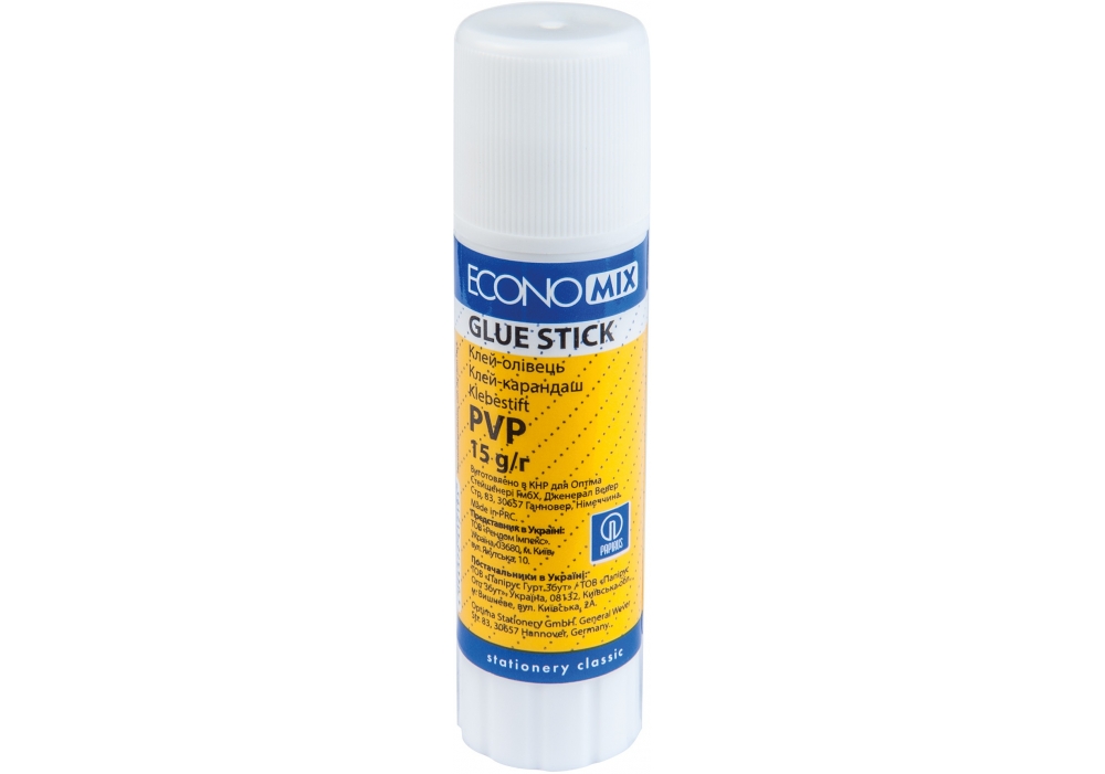 Клей-олівець ECONOMIX PVP 15 г (E41219)